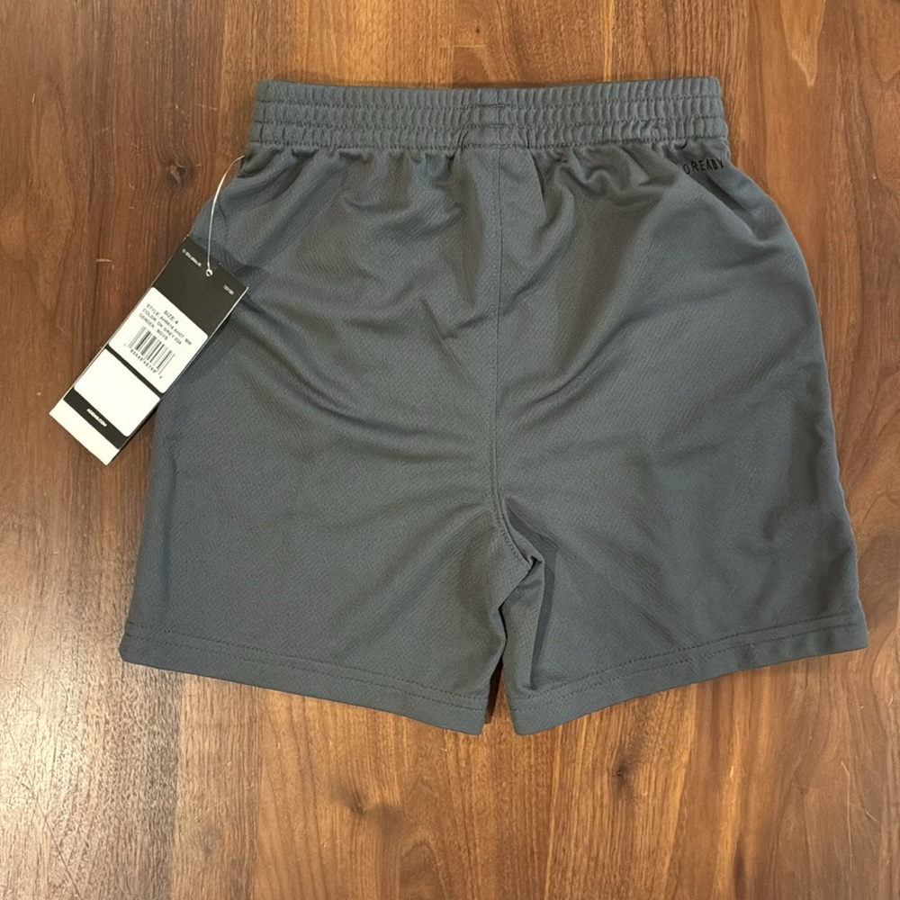 Adidas Kid’s  Charcoal Gray Athletic Shorts - Picture 3 of 4